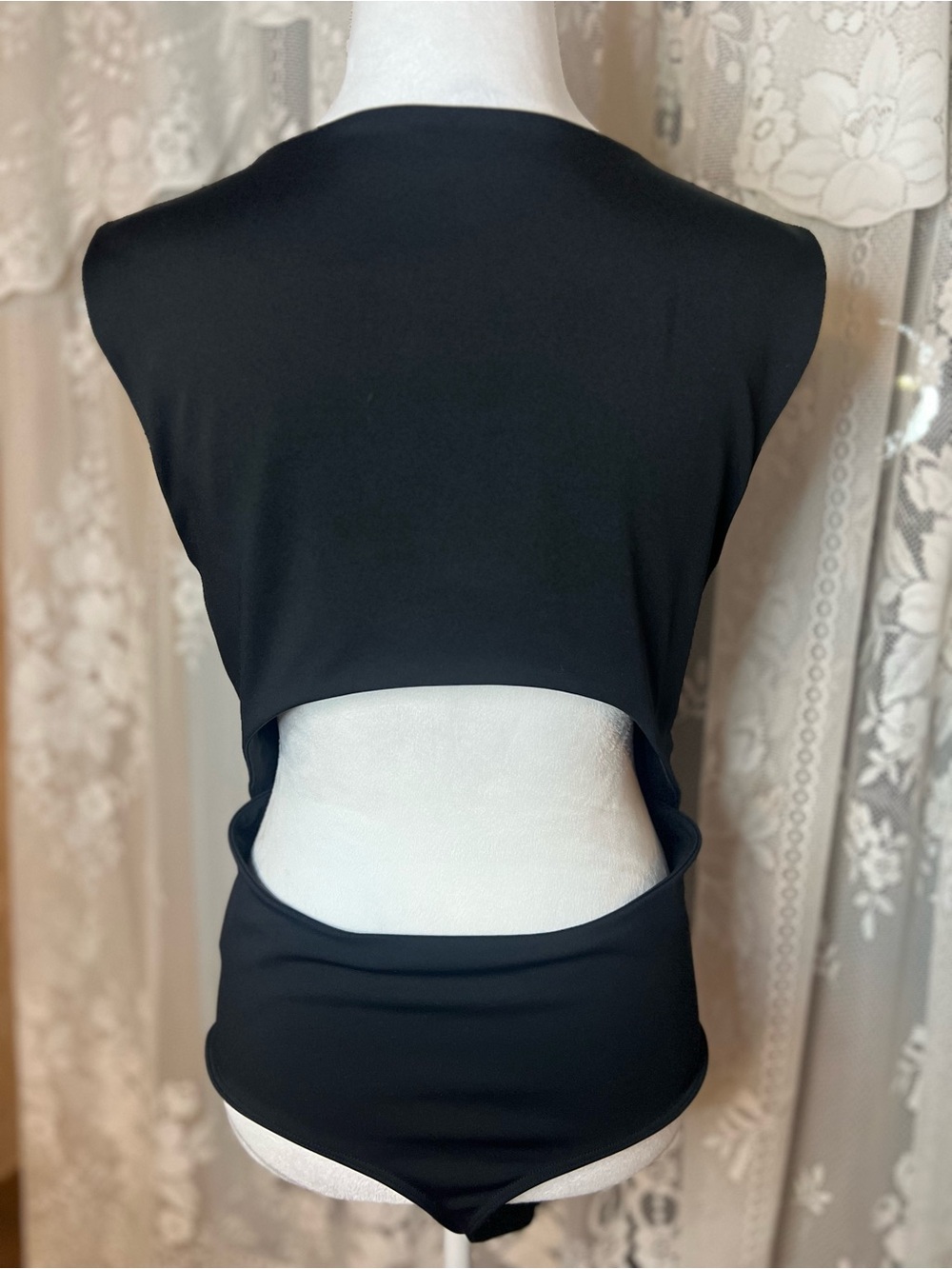 Express Black Backless Bodysuit XL